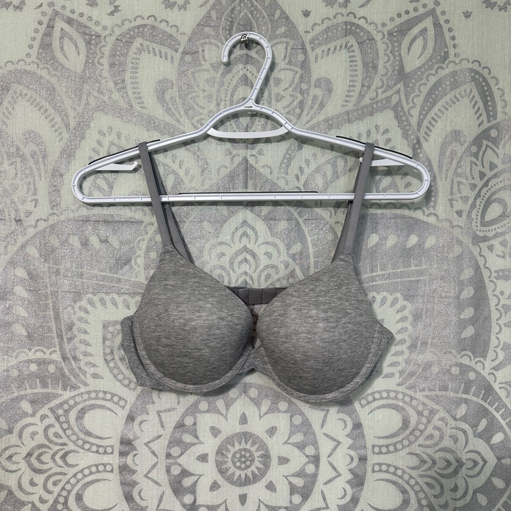 Nwt $36 Victorias Secret Pink 2023 Wear Everywhere Push-Up Padded Grey 36b 36 B